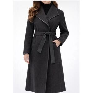 Tahari Women's Belted Wrap Coat NWT / Gray / Elegant and Refined XS